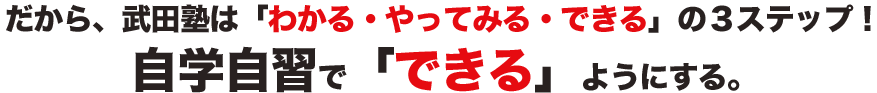 自学自習でできるようにする！